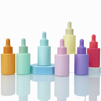 Nouvelle conception de flacon en verre cosmétique pour huile capillaire, pompe à pression, bouton poussoir, épaule plate, 30 ml, 40 ml, 60 ml, noir mat, compte-gouttes doré, sérum, huile