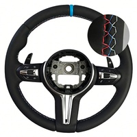 Volant en cuir personnalisé F30 pour M3/M4 F80/F82 E91/E92 - Design sportif à 3 branches de style Thong
