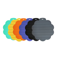 Planche à découper pliable en silicone de qualité alimentaire certifiée FCM, motif tournesol, tapis de cuisine portable antidérapant pour le camping en plein air et les voyages