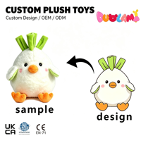 Boneka Plush Kustom Ayam Bulat Lucu untuk Hadiah Promosi OEM ODM Buat Desain Boneka Plush Anda Sendiri
