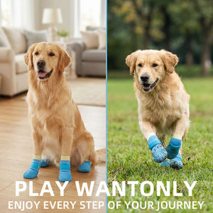 कुत्ते के मोजे गैर पर्ची सांस सांस लेने योग्य कुत्ते गर्मियों के लिए गर्म गर्म सर्दियों को प्यूपा और वरिष्ठ कुत्ते के लिए एकदम सही - Product Image 5
