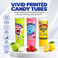 Tubes d'emballage en aluminium et plastique haute barrière avec logo personnalisé, impression UV, bouchon à vis pour fruits, bonbons, confiture 12,7-35 mm