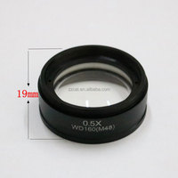 Lensa Barlow Mikroskop 0.3X 0.5X 1X 2X 1.5X M48 Lensa Objektif Tambahan untuk Mikroskop Stereo