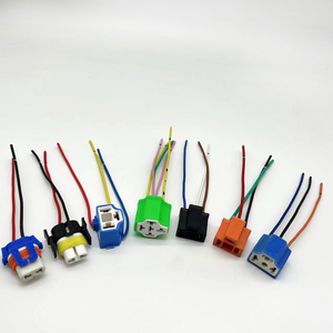 Fsylx <span class=keywords><strong>LED</strong></span> bóng đèn gốm chủ xe đèn pha H4 H7 H8 H9 H11 gốm ổ cắm Bộ chuyển đổi 9005 <span class=keywords><strong>9006</strong></span> <span class=keywords><strong>LED</strong></span> Sương Mù Ánh Sáng H7 kết nối khai thác - Product Image 1