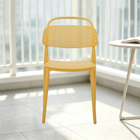 Chaise de terrasse en plastique PP empilable, colorée, bon marché, pour restaurant commercial, chaise de salle à manger en plastique