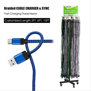 Cables DE DATOS micro <span class=keywords><strong>USB</strong></span>, cable de carga extra largo de 10 pies, cargador <span class=keywords><strong>USB</strong></span> de carga duradero de alta velocidad trenzado de nailon - Product Image 1