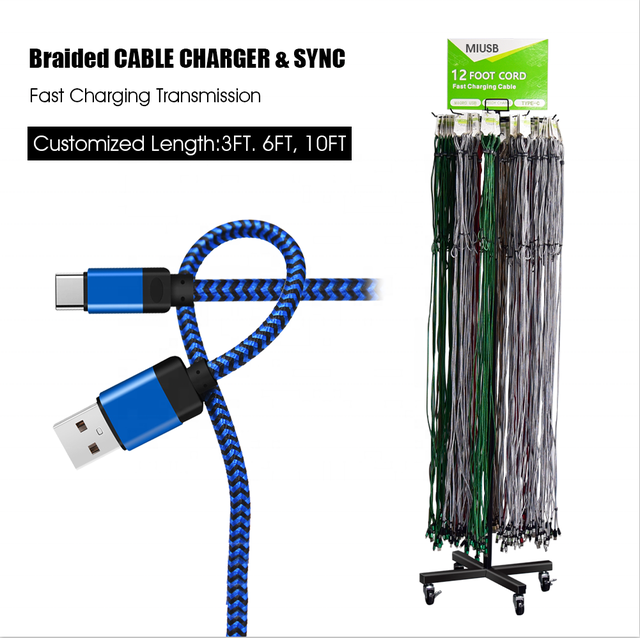 Micro USB Data Cables, 10ft Extra Long Charging Cord Nylon Braided High Speed Durable Charging USB Charger