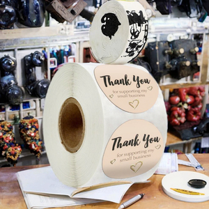 Wholesale Durable 'Thank You' Adhesive Sticker Art Decorative Packaging Labels for Gifts Crafts Elegant Craft Packaging - Product Image 3
