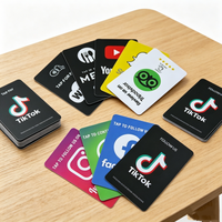 Tarjeta de redes sociales con código QR personalizado, tarjeta NFC para empresas, tarjeta RFID para redes sociales como Facebook y TikTok, tarjeta de reseñas de Google.