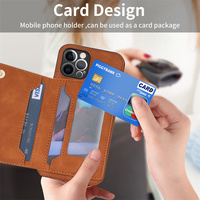 Étui de téléphone portable en cuir PU de luxe pour iPhone 15 14 13 12 11 Pro Max Xs Xr Xs Max, porte-cartes, pochette de protection