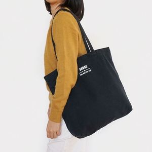 Sac fourre-tout vintage en toile délavée grande capacité avec fermeture éclair, sac à bandoulière unisexe style décontracté, sac de shopping tendance - Product Image 6