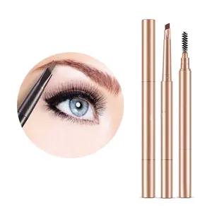 Wholesale eyebrow pencil gold packaging waterproof long lasting high pigments eye brow