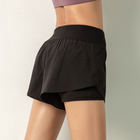 Shorts de danse noirs pour femmes Supplex, taille haute, pour jazz, yoga, spectacle et compétition