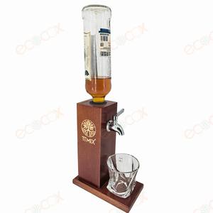 Distributeur de boissons alcoolisées en bois pour comptoir, pour une seule bouteille, <span class=keywords><strong>avec</strong></span> <span class=keywords><strong>robinet</strong></span>, pour bourbon/scotch, cocktails - Product Image 4
