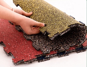 High Quality Vinyl Flooring Outdoor Shock Absorber Anti-Slip Wear Resistant EPDM Rubber <b>Mat</b> with Graphic Design - Product Image 6