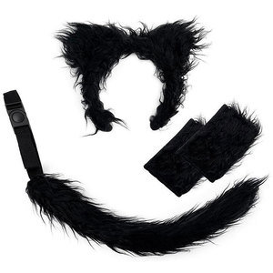 Diadema con oreja de <span class=keywords><strong>lobo</strong></span> de zorro con cola de piel artificial, adecuado para Halloween, disfraces <span class=keywords><strong>y</strong></span> accesorios para fiestas de rol - Product Image 6