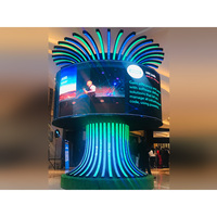 Grand panneau souple flexible Écran d'affichage à LED circulaire cylindrique à 360 degrés