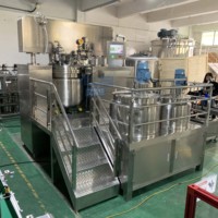 Mélangeur homogénéisateur sous vide 200L pour cosmétiques, machine à émulsionner la pâte dentifrice pour produits cosmétiques