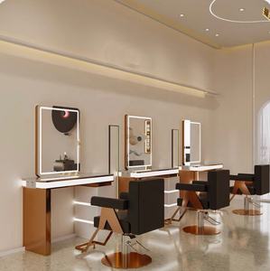 Espejo de cuatro lados de calidad superventas de belleza Yicheng con luz LED, espejo de maquillaje, muebles de peluquería, el mejor proveedor de China - Product Image 1