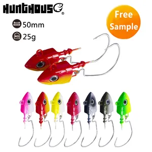 HUNTHOUSE 25グラム魚の頭ジグシャッドジグヘッド釣りフック