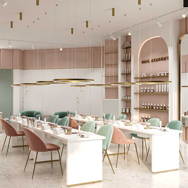 Modern Beauty Salon Interior Design Nail Salon Decoration Wooden Nail ...