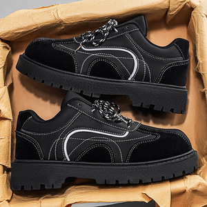 Zapatillas de moda punk de estilo británico retro para hombre, con aumento de altura y diseño de empalmes, informales y de estilo avanzado, novedad primavera 2026 - Product Image 4