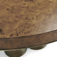 Meubles d'intérieur de luxe, table ronde de salle à manger en bois massif fabriquée à la main