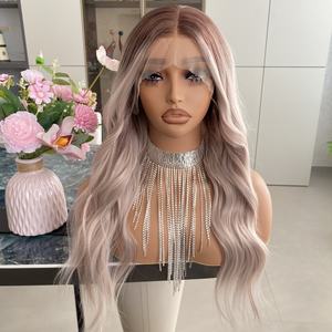 Perruques synthétiques HD 13x4 sans colle à prix de gros, en fibres haute température pour femmes - Product Image 1