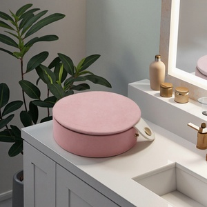 Caja de Embalaje de Papel Cosmético de Terciopelo Personalizada para Envase de Polvo Suelto con Espejo, Rubor Líquido, Polvo Fijador de Maquillaje - Product Image 1