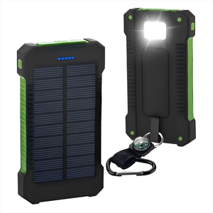 Banque d'alimentation <span class=keywords><strong>solaire</strong></span> personnalisée avec logo d'usine, 10000mAh, chargeur <span class=keywords><strong>solaire</strong></span> avec boussole et lumière nocturne <span class=keywords><strong>pour</strong></span> téléphones mobiles - Product Image 1