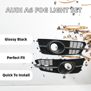 Set Decorativo per Sensore Radar Griglia ACC, per <span class=keywords><strong>Audi</strong></span> <span class=keywords><strong>A6</strong></span> 2016-2018 S6, Paraurti Anteriore Sinistro/Destro, Luce Fendinebbia Inferiore in ABS - Product Image 2
