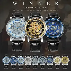 Montre mécanique automatique Winner 454G, élégante et résistante à l'eau, idéale pour homme d'affaires, cadeau de charme, montre tendance pour homme, modèle très prisé pour les patrons. - Product Image 4