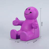 Support de téléphone portable anti-stress en PU personnalisé avec logo, jouet sensoriel souriant, support de téléphone mobile, jouet anti-stress pour soulager le stress