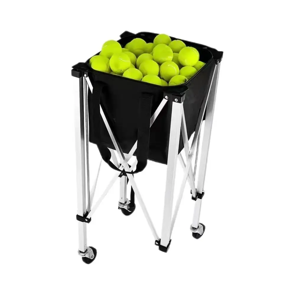 जल प्रतिरोधी नायलॉन टेनिस और पिकलबॉल बॉल कार्ट बास्केट खेल उपयोग के लिए 160 गेंदें रखती है