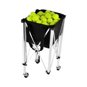 Water-Resistant Nylon Tennis & Pickleball Ball Cart Basket Holds up to 160 Balls for Sports Usage