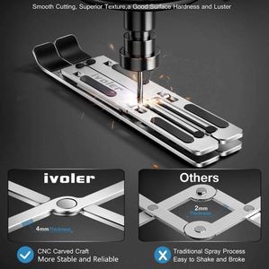Laptop <b>Stand</b> Laptop Holder Riser Computer <b>Tablet</b> <b>Stand</b> Adjustable Aluminum Ergonomic Foldable Portable Desktop Holder Com - Product Image 3