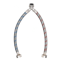 Tuyau de machine à laver Roastove moderne et durable en acier inoxydable de qualité supérieure, avec raccord en Y anti-éclatement, raccords en laiton de 3/4 pouce, pression maximale de 125 psi