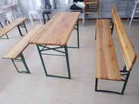 Ensemble de Table et banc en bois pour le jardin, nouvelle collection