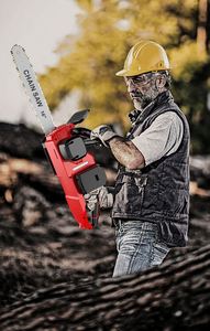 Scie à chaîne électrique portable pour l'abattage des arbres, 16 pouces, <span class=keywords><strong>batterie</strong></span> au lithium, scie à chaîne électrique rechargeable - Product Image 5