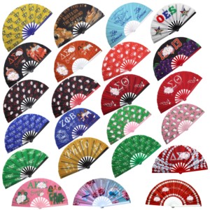 33x65cm fiore viola Africa Zeta Phi Beta Sigma Gamma Rho pieghevole ventaglio di plastica ventaglio grandi Fan Clarks Fan - Product Image 6