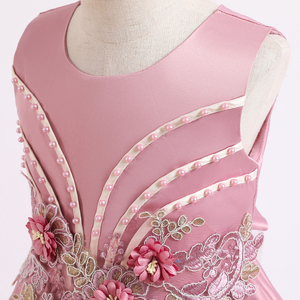 RTS Formal Dress Kids Clothing Layered Dress Birthday Party Girl <b>Clothes</b> 14 Years Kids Flower Girl Wedding Dress - Product Image 3