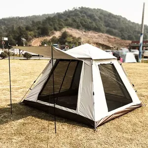 リッジ4-8人高品質屋外自動キャンプテント2層防水ポップアップテントトップセラー