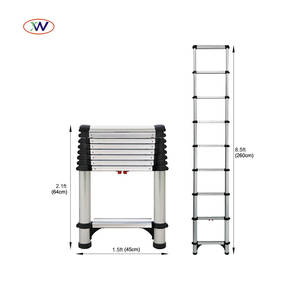 Đa mục đích 12.5 ft Hợp kim nhôm Kính thiên văn thang mở rộng stepladder Trọng lượng nhẹ Kính thiên văn thang - Product Image 4