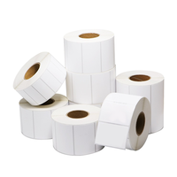 Étiquettes thermiques directes de taille personnalisée, étiquettes rondes colorées autocollantes imprimables, rouleau d'étiquettes vierges pour transfert thermique