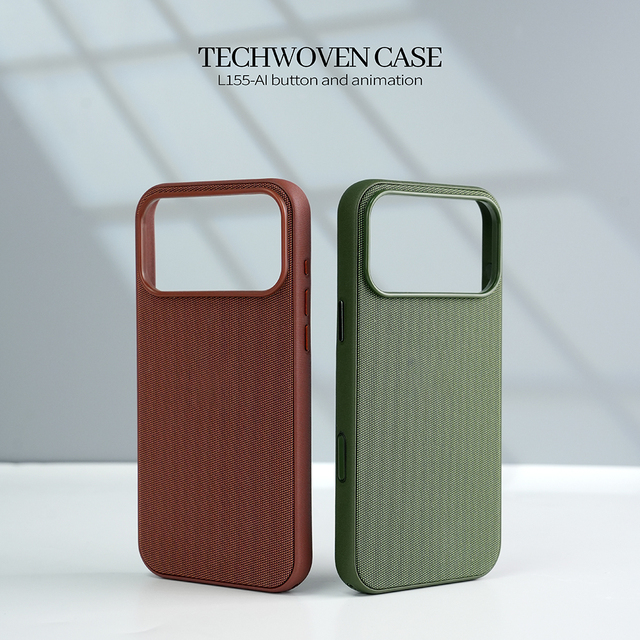 JOYPORODO L155 TechWoven Phone Case for iPhone 17 16 Pro Max Air Aramid Fiber Luxury Leather Mobile Cover Coque Telephone Fundas