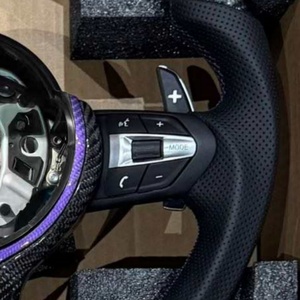 Volante de fibra de carbono morado para <span class=keywords><strong>BMW</strong></span> F30 F10 F80 E60 E90 E92 M3 M4 M5 M6 F01 F11 F20 F22 F31 E70 E71 F15 F16 F82 - Product Image 3