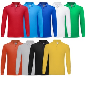 Chemises unisexes à manches longues en maille respirante de haute qualité, couleur unie, coupe classique, polyester/coton, avec logo personnalisé, pour l'été et les loisirs - Product Image 5