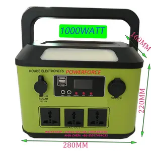 Portable 800Wh 1000W Power Station Camping Equipment Lithium Solar Generator