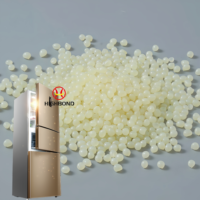 Colle thermofusible PUR EVA pour isolation en feuille de polyoléfine laminée pour plastiques ABS de réfrigérateurs et congélateurs, haute résistance