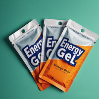 Sac de gel énergétique liquide en aluminium personnalisé avec impression numérique en forme de bouteille pour la nutrition sportive